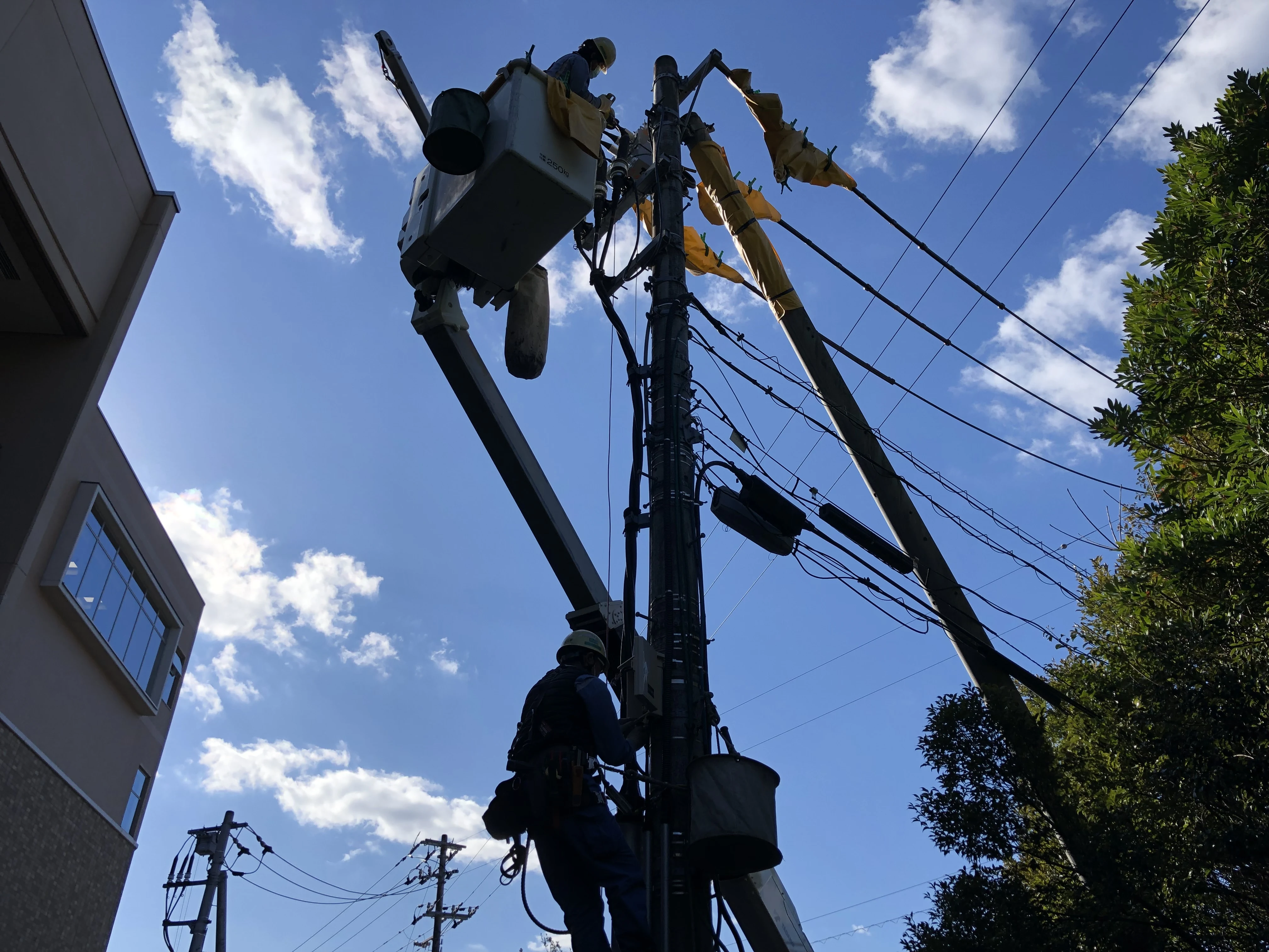 電気工事の現場