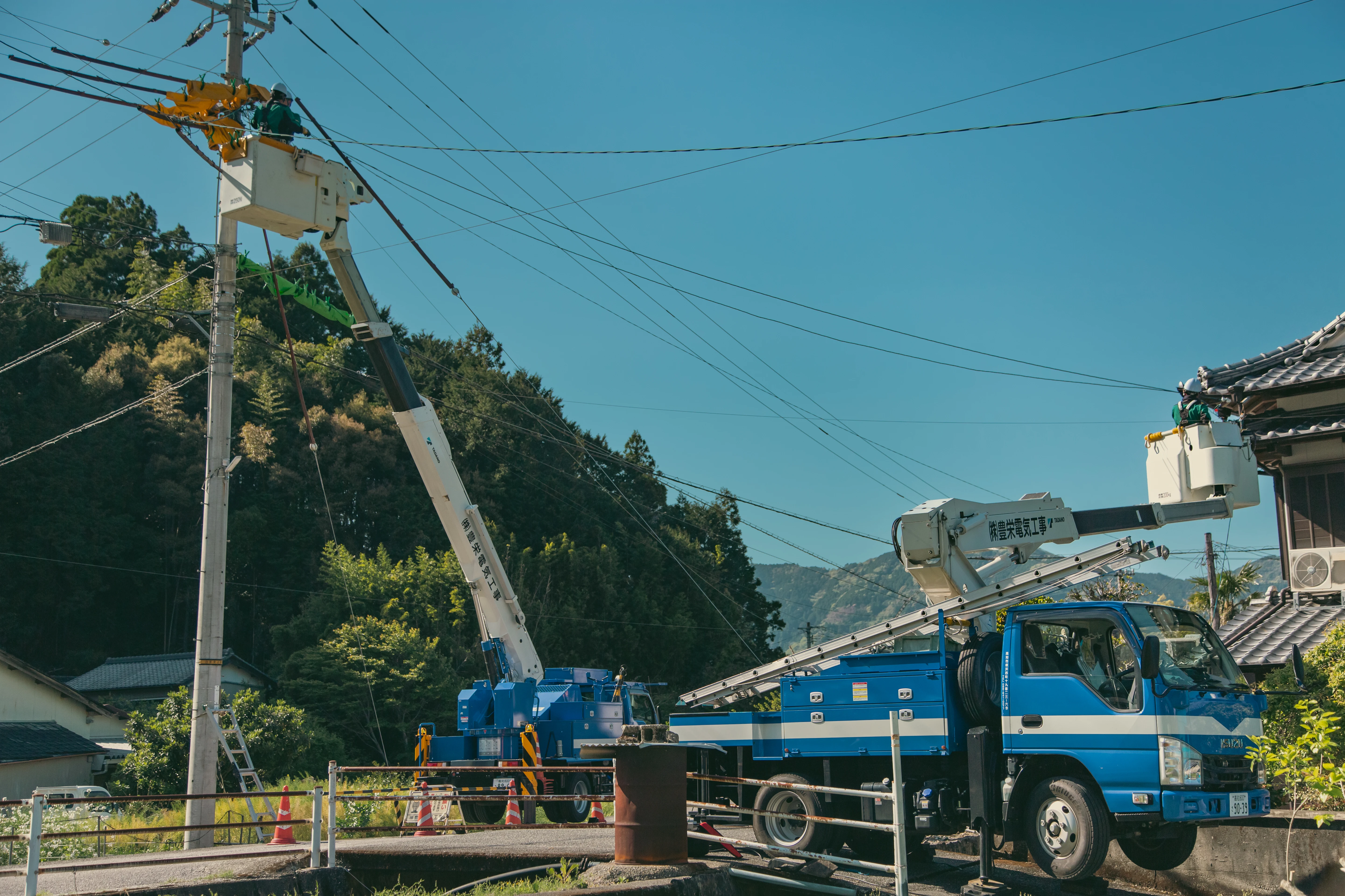 電気工事の現場